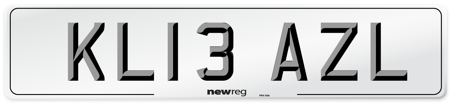 KL13 AZL Number Plate from New Reg